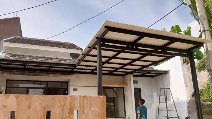 kanopi baja ringan atap alderon single layer